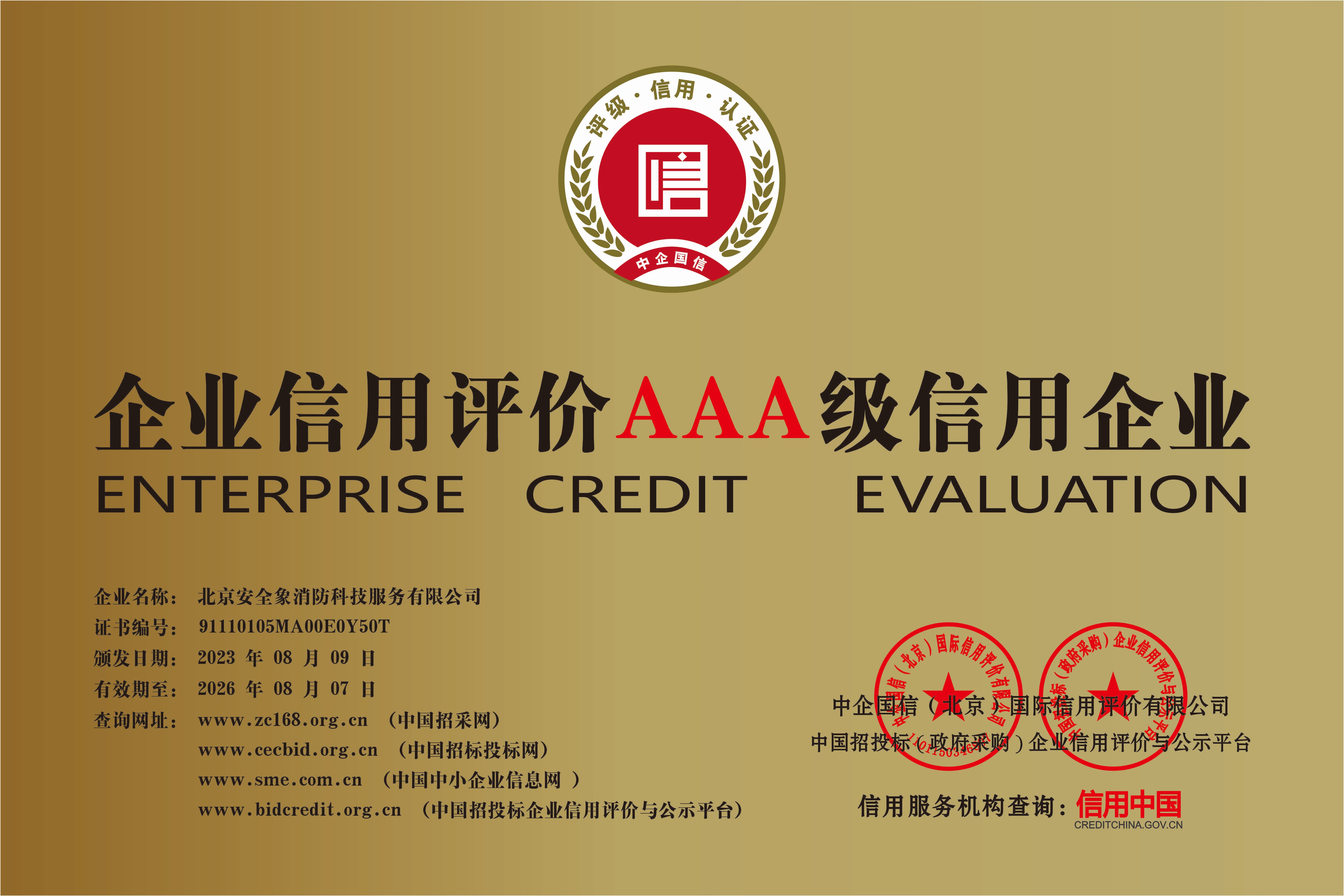 企业信用铜牌